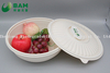 Food Grade Fully Biodegradable Compostable Disposable Sugarcane Plant Fiber Takeaway Canteen Food Bowl Container for Fruits Soup