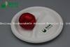 Fully Biodegradable Dividing 2 Compartment Compostable Sugarcane Plant Fiber Bakery Takeaway Food Package Round Plate for Dessert Cake